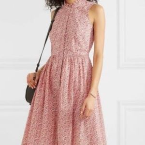 Jcrew Liberty ruffle-neck midi dress in Liberty® chamomi